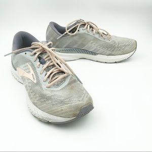 BROOKS Ravenna 10 Guiderails Running Sneakers Gym Shoes Gray Pink Womens 8